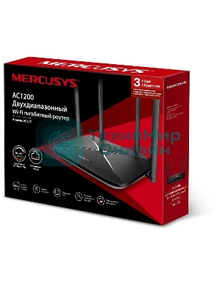 Роутер беспроводной Mercusys AC12G AC1300 10/100/1000BASE-TX черный