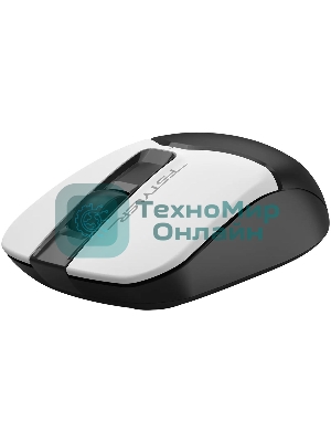 Мышь беспроводная A4Tech Fstyler FG12 белый/черный, 1200 dpi, радиоканал, USB, кнопки - 3