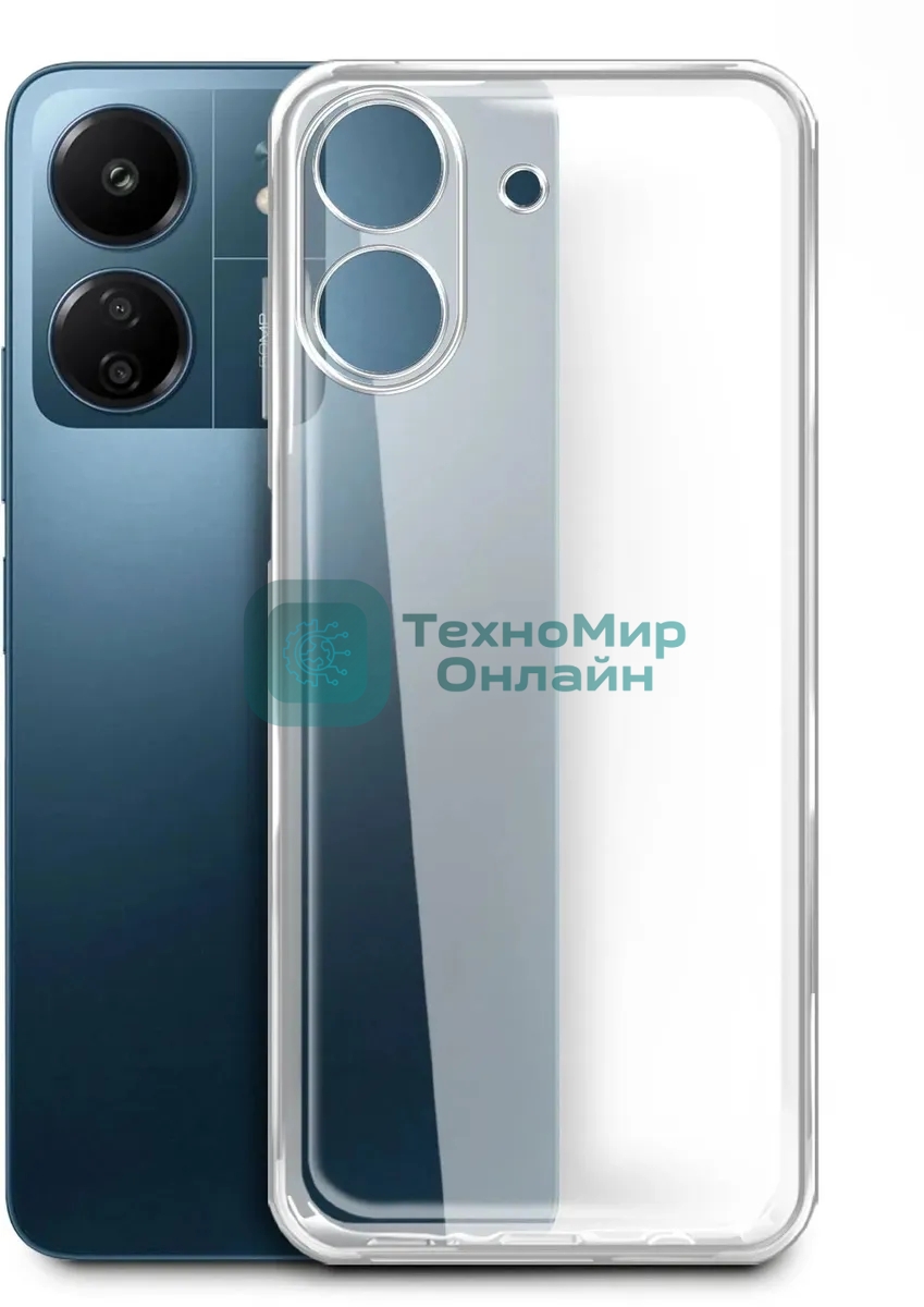 Чехол (клип-кейс) BoraSCO для Xiaomi Redmi 13C Silicone Case прозрачный (72840)