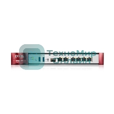 Межсетевой экран Zyxel USG FLEX 200HP, Rack, 1xRJ-45: 1/2.5G (LAN/WAN), 1xRJ-45: 1/2.5G PoE+ (LAN/WAN), 6xRJ-45: 1G (LAN/WAN), 1xUSB3.0 **