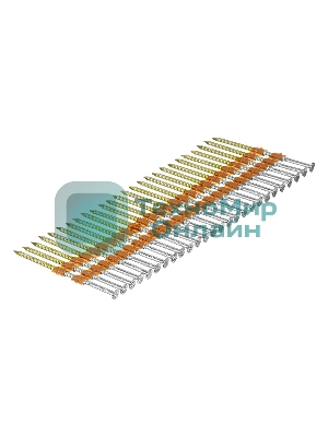 Гвозди Denzel для пнев. нейлера (оцинк.), длина - 75 мм, диам. - 3,05 мм, 2000 шт.