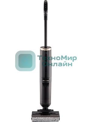 Пылесос вертикальный моющий Vitek VT-FW15PLUS черный, питание от аккумулятора, 120 Вт, уборка влажная/сбор жидкости/сухая, пылесборник 0.55 л