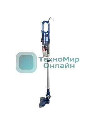 Пылесос вертикальный JVC JH-VS118 синий, питание от сети, 130 Вт, уборка сухая, пылесборник 1.2 л