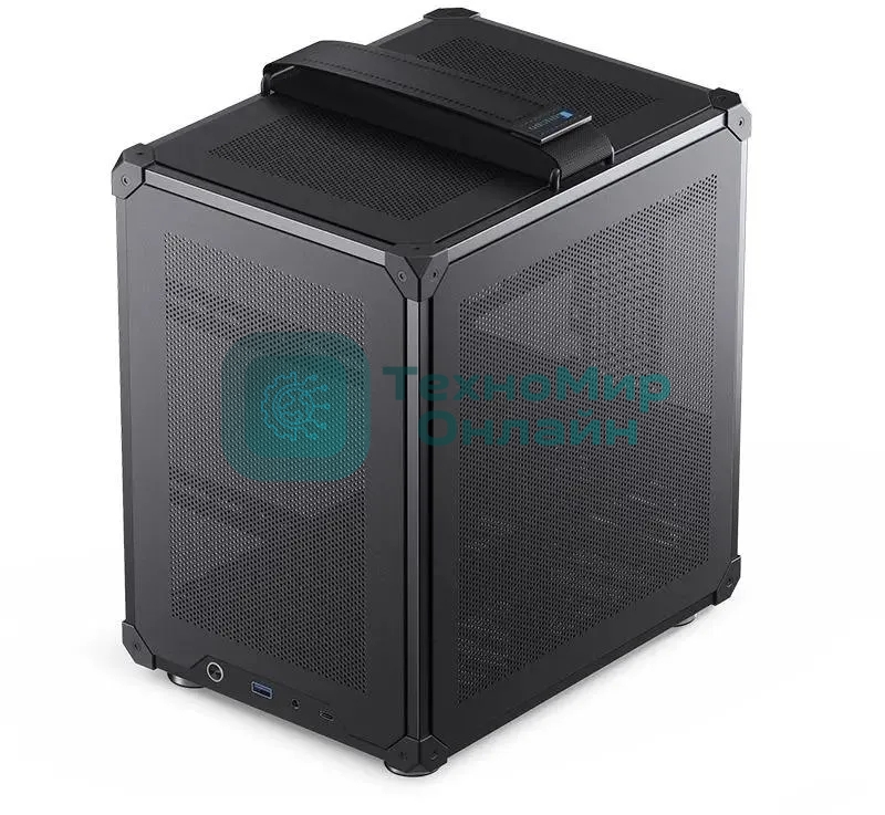 Компьютерный корпус JONSBO Computer Case C6Handle black hang-in version черный, Mini-Tower, материнская плата mATX, без БП, прозрачная боковая панель