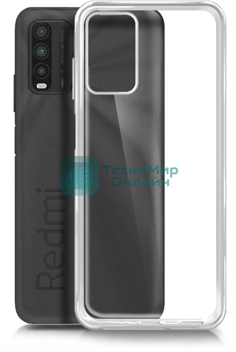 Чехол (клип-кейс) BoraSCO для Xiaomi Redmi 9t Silicone Case прозрачный (39913)