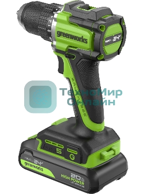 Дрель безударная Greenworks DD560 патрон:быстрозажимной реверс (3708407CUC)