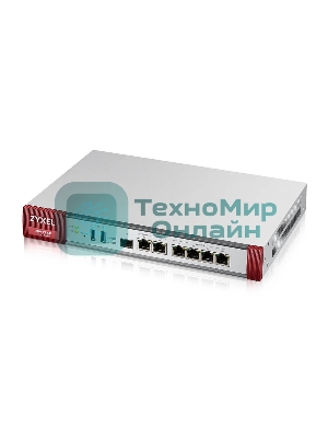 Межсетевой экран Zyxel USG FLEX 200HP, Rack, 1xRJ-45: 1/2.5G (LAN/WAN), 1xRJ-45: 1/2.5G PoE+ (LAN/WAN), 6xRJ-45: 1G (LAN/WAN), 1xUSB3.0 **