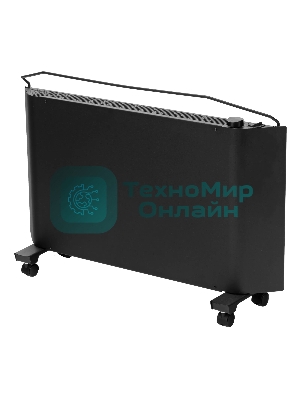 Конвектор электрический Denzel XCE-2000B черный, 2000 Вт, 25 м2, термостат