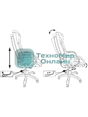 Кресло Бюрократ CH-824B/LBLACK черный, экокожа