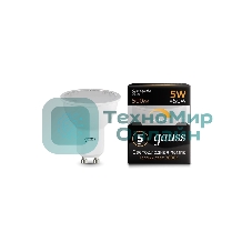 Лампа светодиодная Gauss Led MR16 GU10-dim 5Вт 3000К диммируемая