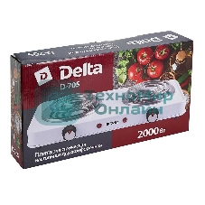 Плитка электрическая Delta D-705 двухконфорочная спираль белая (5)