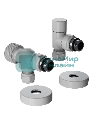 Набор термостатический осевой Royal Thermo Design Pro 15мм М30х1,5 (белый)