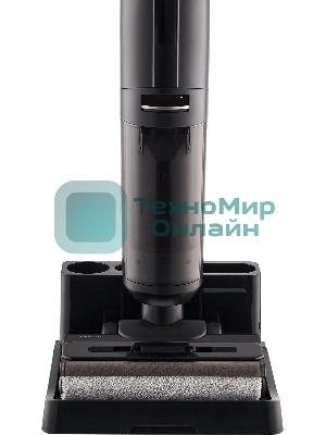 Пылесос вертикальный моющий Vitek VT-FW15PLUS черный, питание от аккумулятора, 120 Вт, уборка влажная/сбор жидкости/сухая, пылесборник 0.55 л