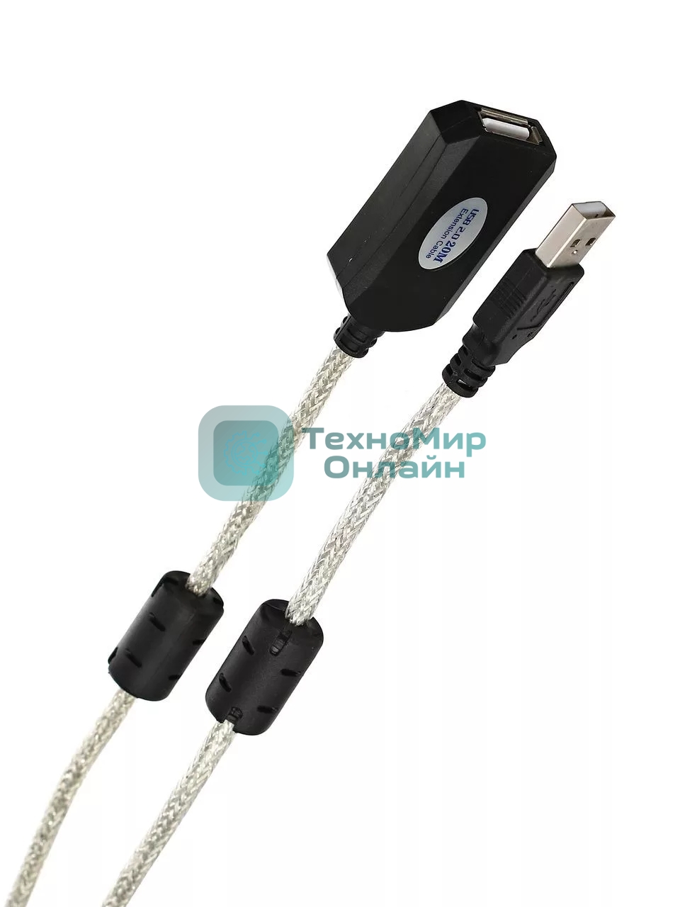 Кабель-адаптер VCOM VUS7049-25M USB2.0-repeater, удлинительный активный Am-->Af 25м