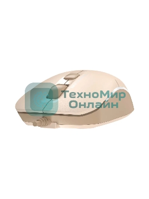 Мышь проводная A4Tech Fstyler FM26 бежевый/коричневый, 1600 dpi, USB, кнопки - 4