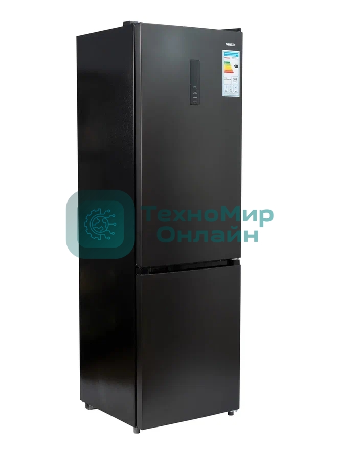 Холодильник Smile SRF378DI графит двухкамерный 240/95л морозилка снизу, No Frost