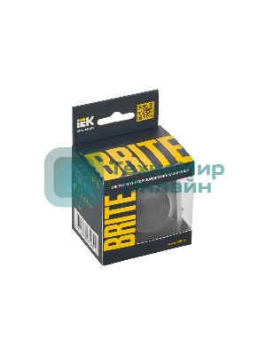 Светорегулятор поворотно-нажимной IEK BRITE СС10-1-0-БрГ 600 Вт графит