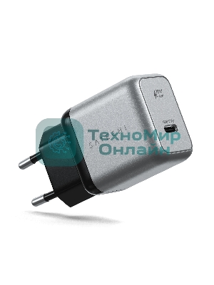 Сетевое зар./устр. Satechi USB-C GaN Wall Charger 30W 3A (PD) USB Type-C универсальное серый (ST-UC30WCM-EU)