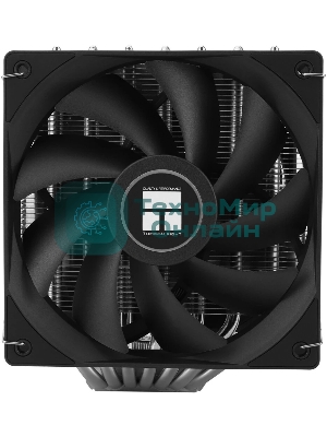 Кулер для процессора Thermalright Phantom Spirit 120 SE черный (4-pin PWM, 154mm, Ni/Cu, 7x6mm, 2x120мм, 66.17CFM, 25.6dBA, 1500RPM, S: 1200, 1700, 1851, 115X, AM4, AM5, silver, black)