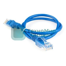 Патч-корд CCA light UTP Гарнизон PC-UTP-5e-0.5-B cat.5e, 0.5м, литой, многожильный синий