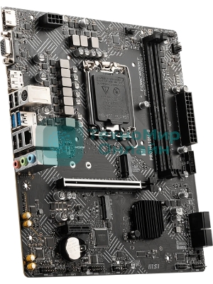 Материнская плата MSI PRO H610M-G OEM LGA 1700, Intel H610, 2xDDR5, 4xSATA, 1xM.2 (PCIe 3.0 x4), 1xPCIe 4.0 x16, 2xPCIe x1, 1xVGA, 1xHDMI, 1xDP, 1x1Gb LAN, 4xUSB-A 5Gbps, 2xUSB-A 2.0, 1xPS/2, 3x3.5 мм, 7.1, чёрный, mATX