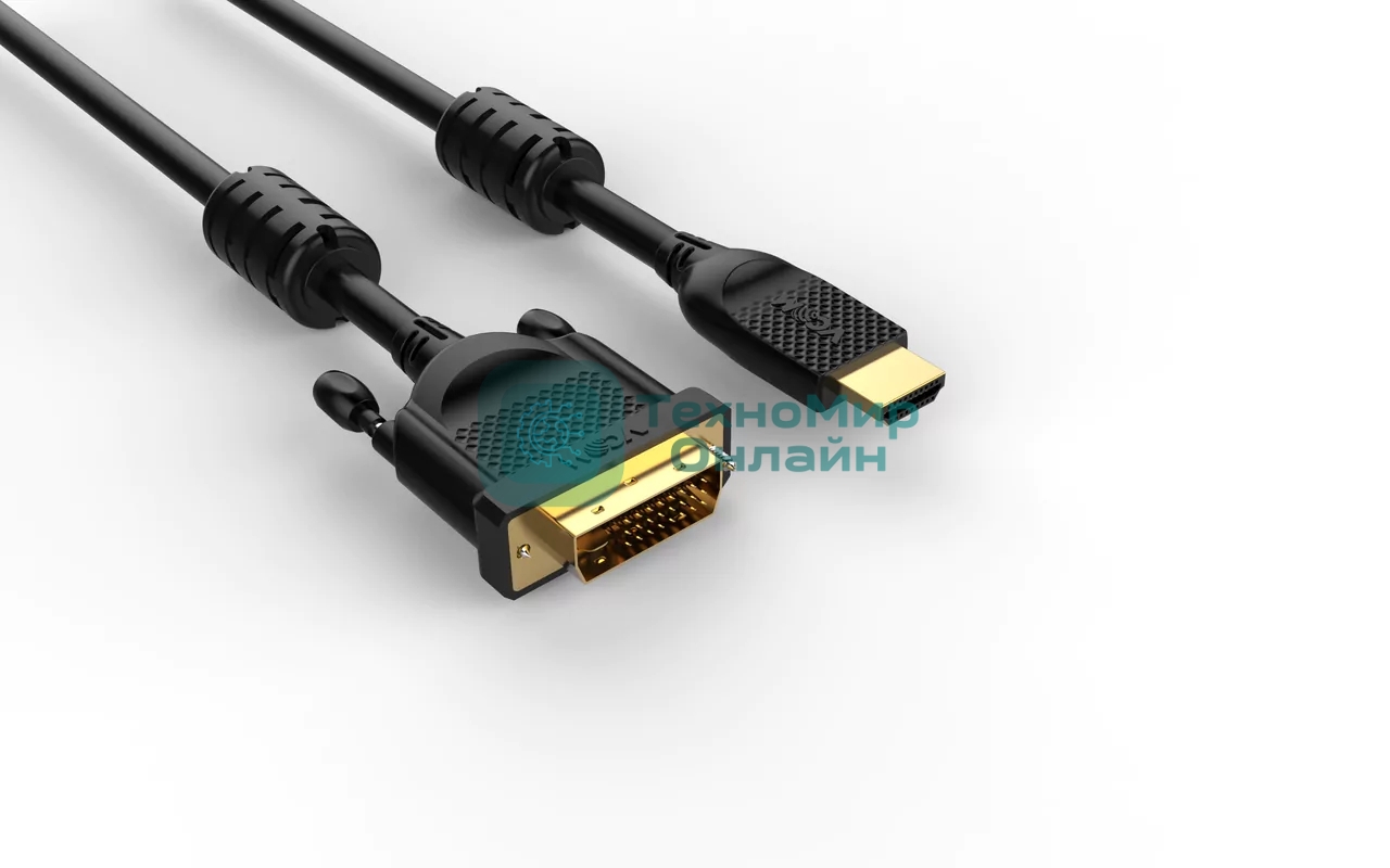 Кабель HDMI AM/DVI(24+1)M, 3 м, CU, 1080P@60Hz, 2F, VCOM CG484GD-3M