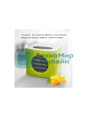 Сушилка для овощей и фруктов Blackton Bt FD1113 зеленый-белый, Мощность 400 Вт, Регулировка температуры 35-80 °С, Таймер 1-72 часа