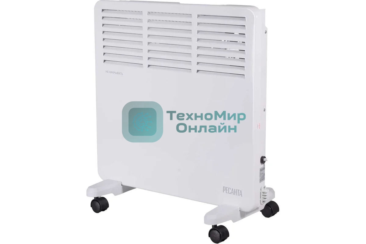 Конвектор электрический Ресанта ОК-1000Е белый, 1000 Вт, 10 м2, термостат, дисплей
