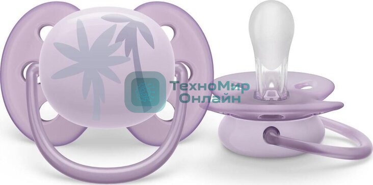 Пустышка Philips Avent ultra soft, пальмы, 0-6 мес., 1 шт.