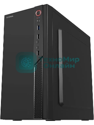 Компьютерный корпус Digma DCC-MN306 черный без БП mATX 1x80мм 1x92мм 2x120мм 2xUSB 2.0 1xUSB 3.0 audio