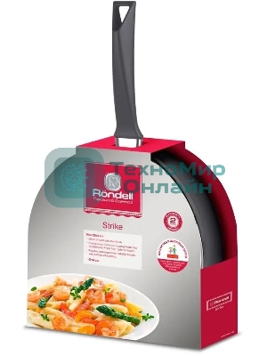 Сковорода ВОК Rondell Strike RDA-1398, 28 см, антипригарное покрытие, алюминиевая