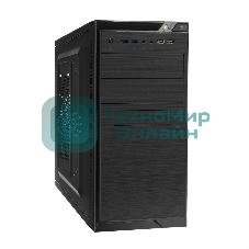 Компьютерный корпус Minitower ExeGate QA-412U Black, mATX, (XP350, Black, 120мм), 2хUSB+2хUSB 3.0, Audio
