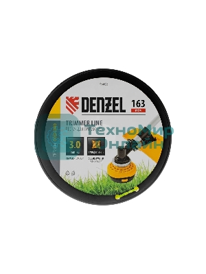 Леска для триммера Denzel витой квадрат, 3,0мм х 163м, на DIN катушке FLEX CORD