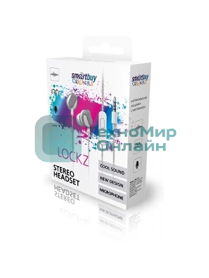 Проводные наушники Smartbuy Lockz черный, внутриканальные, Jack 3.5 мм
