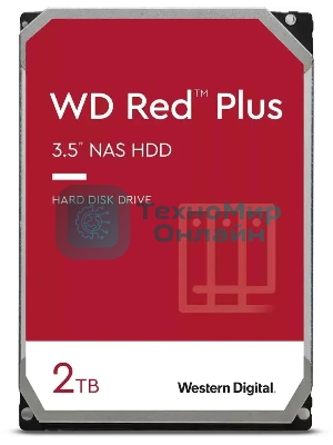 Жесткий диск Western Digital 2Tb SATA-III NAS Red Plus (5400rpm) 64Mb 3.5
