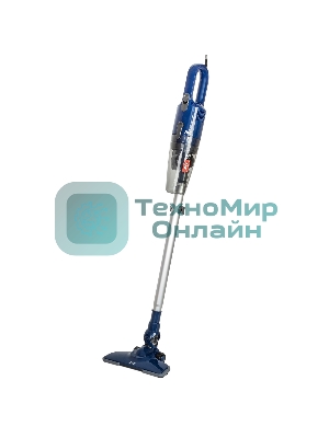 Пылесос вертикальный JVC JH-VS118 синий, питание от сети, 130 Вт, уборка сухая, пылесборник 1.2 л