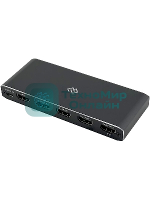 Сплиттер аудио-видео Digma DHSP-v2x4 HDMI (f)/4xHDMI (f) черный