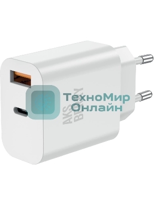 Зарядное устройство Aksberry T43 20W PD + QC3.0, белый