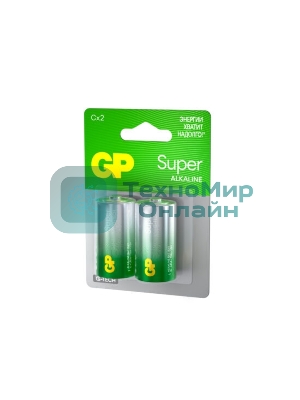 Алкалиновые батарейки GP Super Alkaline G-Tech 14А типоразмера C - 2 шт. на блистере (2 шт.)