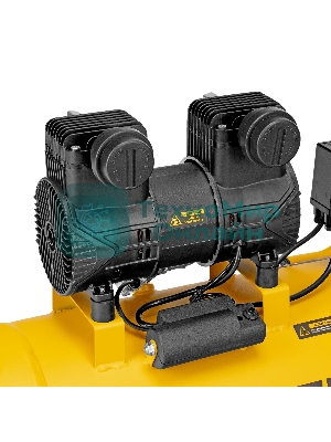 Компрессор безмасляный малошумный Denzel DLP-1500/50, 1,5 кВт, 50 л, 2850 об/мин, 250 л/мин