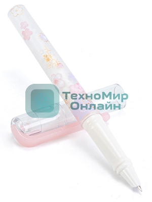 Ручка перьевая Deli Sakura A938, синие чернила, коробка с европодвесом, картридж 6шт