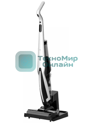 Пылесос вертикальный Deerma VXPD141 черный/белый, питание от аккумулятора, 253 Вт, уборка влажная/сухая, пылесборник 0.55 л