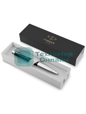 Ручка шариковая Parker Urban Core (CW2150858) Muted Black CT, M, черные чернила, подарочная коробка с европодвесом