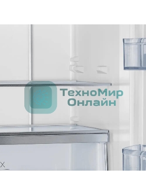 Холодильник Maunfeld MFF181NFB черный глянцевый, трехкамерный, 333/164л, морозилка сбоку, No Frost, Side by Side