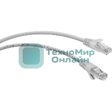 Шнур комм. Cabeus, кат. 6A, экр., S/FTP, RJ45/RJ45, LSZH, AWG26 10м, серый