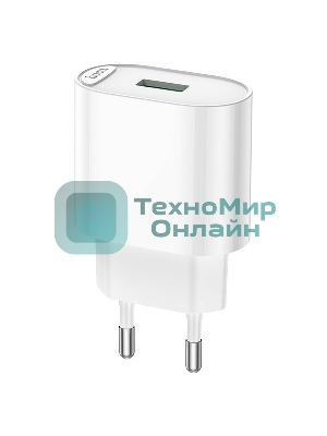 Блок питания (сетевой адаптер) HOCO C109A Fighter, QC3.0, 18W, белый