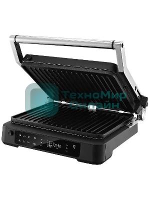 Электрогриль Kitfort КТ-3675 2000Вт серебристый/черный