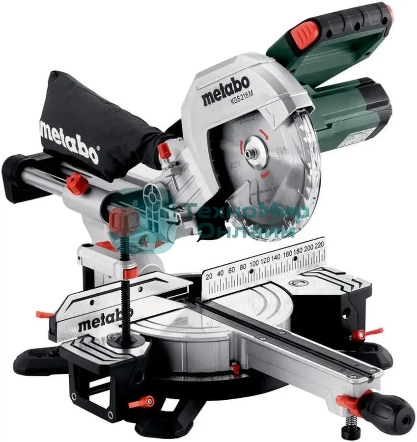Торцовочная пила Metabo KGS 216 M 1500Вт 5000об/мин d=216мм