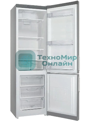 Холодильник Stinol STN 200 G, серебристый двухкамерный 249/75л морозилка снизу, No Frost