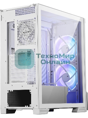 Компьютерный корпус MSI MPG VELOX 300R AIRFLOW PZ белый, Global, 2xUSB 3.2 Gen 1, 1xUSB 3.2 Gen2Type-C, 2x160мм ARGb Fan, 1